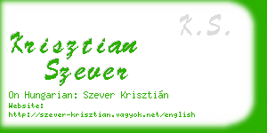 krisztian szever business card