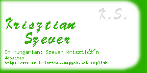 krisztian szever business card